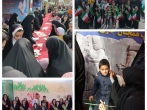 ایجاد حال و هوای امام رضایی توسط قران آموزان اراک در راهپیمایی یوم‌ الله ۲۲ بهمن 