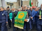 حضور خادمیاران رضوی منطقه ۱۸ تهران در مراسم تشییع شهید حسین محمدی