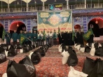 استقبال خادمیاران رضوی منطقه ۵تهران از بهار قرآن با توزیع ۳۱۳ بسته مهربانی 