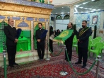 برگزاری آئین غبارروبی امام‌زاده اسماعیل توسط خادمیاران منطقه ۳ تهران