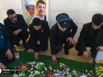 حضور خادمان بارگاه منور رضوی بر سر مزار شهدای ضاحیه و شهر صیدا در لبنان 