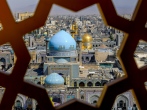 عکس با کیفیت : گنبد و گلدسته حرم مطهر رضوی