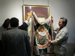 رونمایی از تابلوی خوشنویسی فاطمی «مرحوم استاد فضائلی» در موزه رضوی