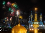 بزرگترین نورافشانی شهر مشهد در شب میلاد امام رضا(ع) 