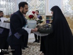 سفره‌های عقد زوجین در رواق شیخ طوسی حرم رضوی تعویض شد