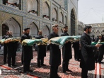  آئین اعزام کاروان زیر سایه خورشيد در حرم مطهر رضوی برگزار شد