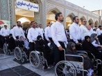 تشرف 100 زائر سالمند و توان‌یاب مشهدی به حرم مطهر رضوی در آستانه میلاد امام رضا(ع)