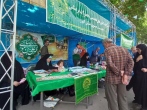 خدمت‌رسانی خادم‌یاران رضوی به نمازگزاران در مصلی کرج