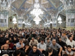 سوگواری زائران حرم مطهر رضوی در شام شهادت امام صادق(ع) 