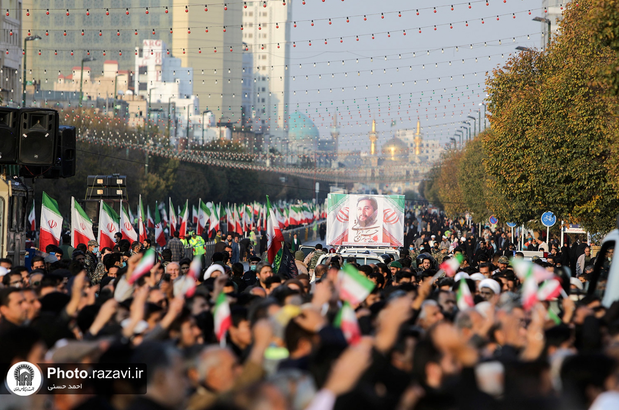 تشییع شهید مدافع امنیت حسن براتی در مشهد مقدس
