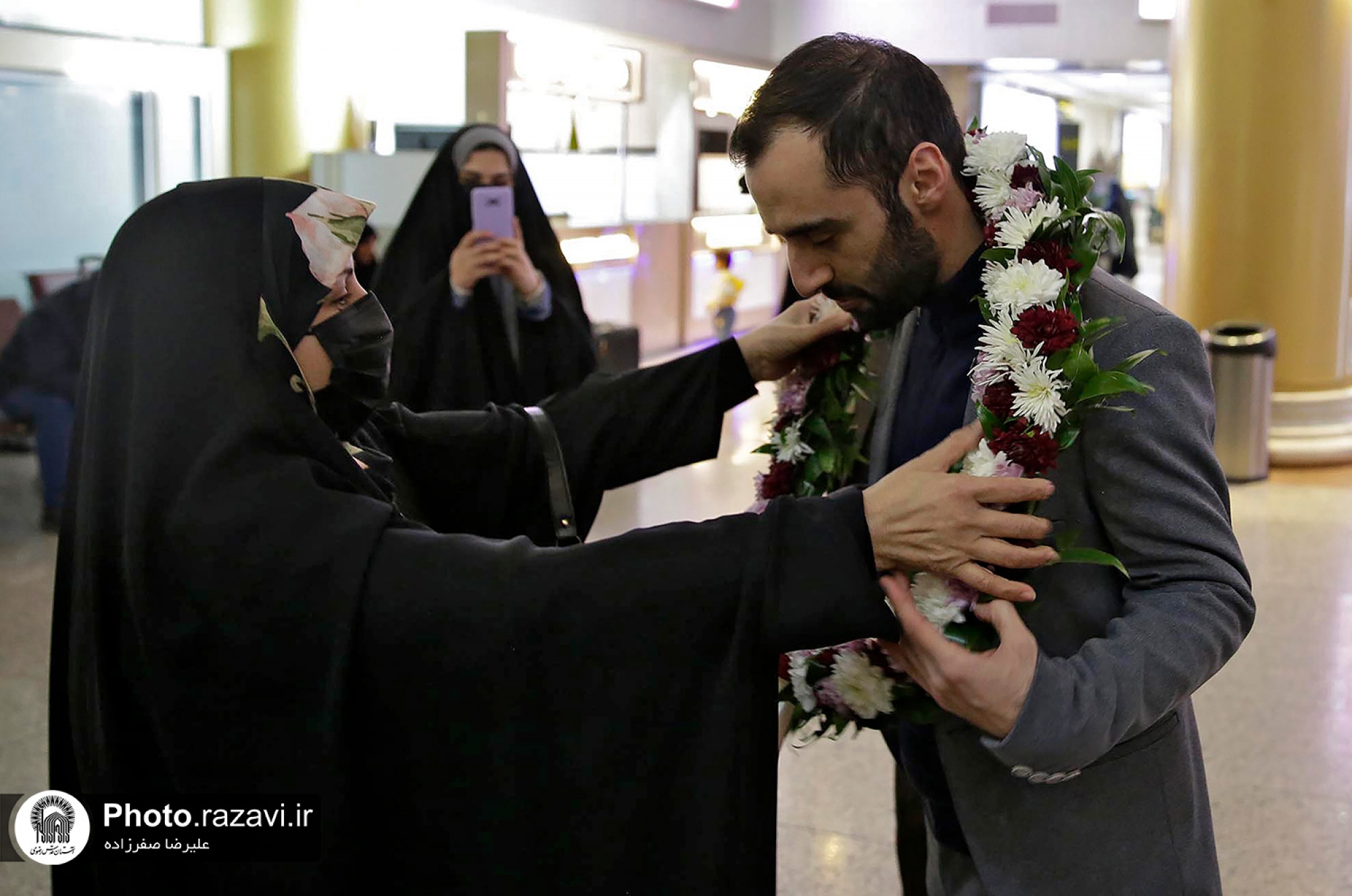 استقبال از هادی اسفیدانی، نفر اول مسابقات قرآن کشور در مشهد