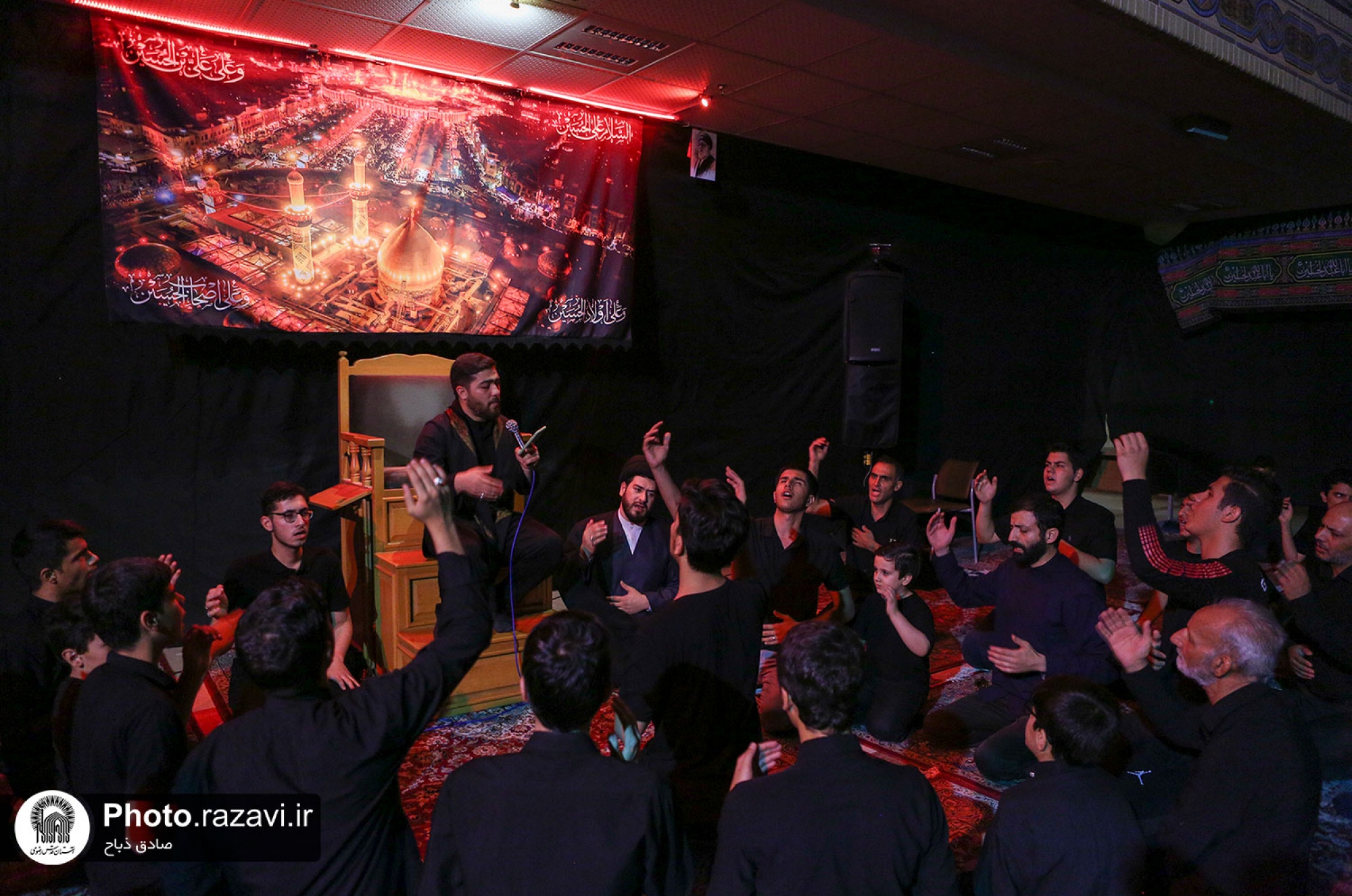 آیین سوگواری شب تاسوعای حسینی در دبیرستان امام رضا علیه السلام