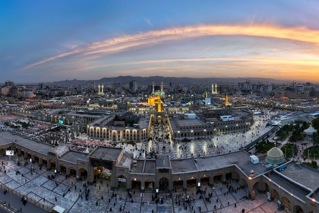 عکس با کیفیت : نمای هوایی از حرم امام رضا علیه السلام