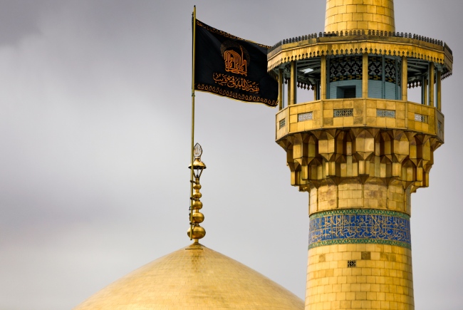 عکس با کیفیت : گنبد و گلدسته حرم مطهر رضوی