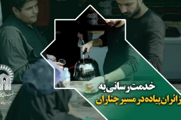 دانش آموزان مجتمع امام رضا (ع) خادم زائران پیاده دهه آخر صفر شدند