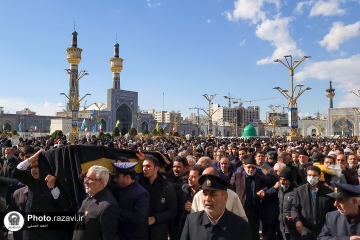 تشییع پیکر حجت الاسلام غلامرضا اسدی در حرم مطهر رضوی