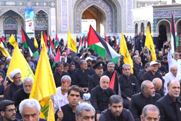 تجمع حافظان قرآن در پی ترور اسماعیل هنیه - صحن قدس حرم مطهر رضوی