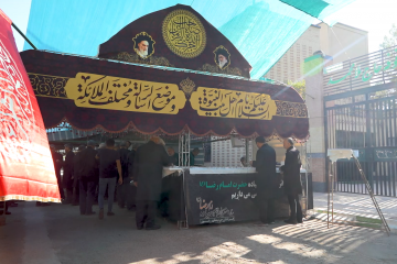 فراشان حرم رضوی میزبان زائران پیاده