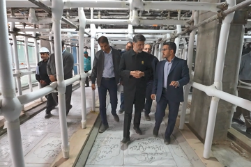 بازدید قائم مقام تولیت آستان قدس رضوی از پروژه رواق امیرالمومنین