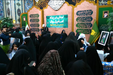 حال و هوای زائران حرم مطهر رضوی در پویش لبنان در پناه امام رئوف