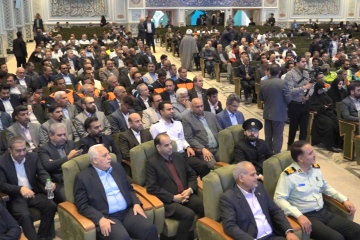  مراسم تقدیر از عوامل ستاد خدمات سفر خراسان رضوی در تالار قدس حرم مطهر رضوی