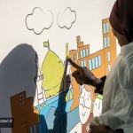کارگاه نقاشی و رنگ آمیزی کودکان جهان اسلام در حرم مطهر امام رضا(ع) برپا شد